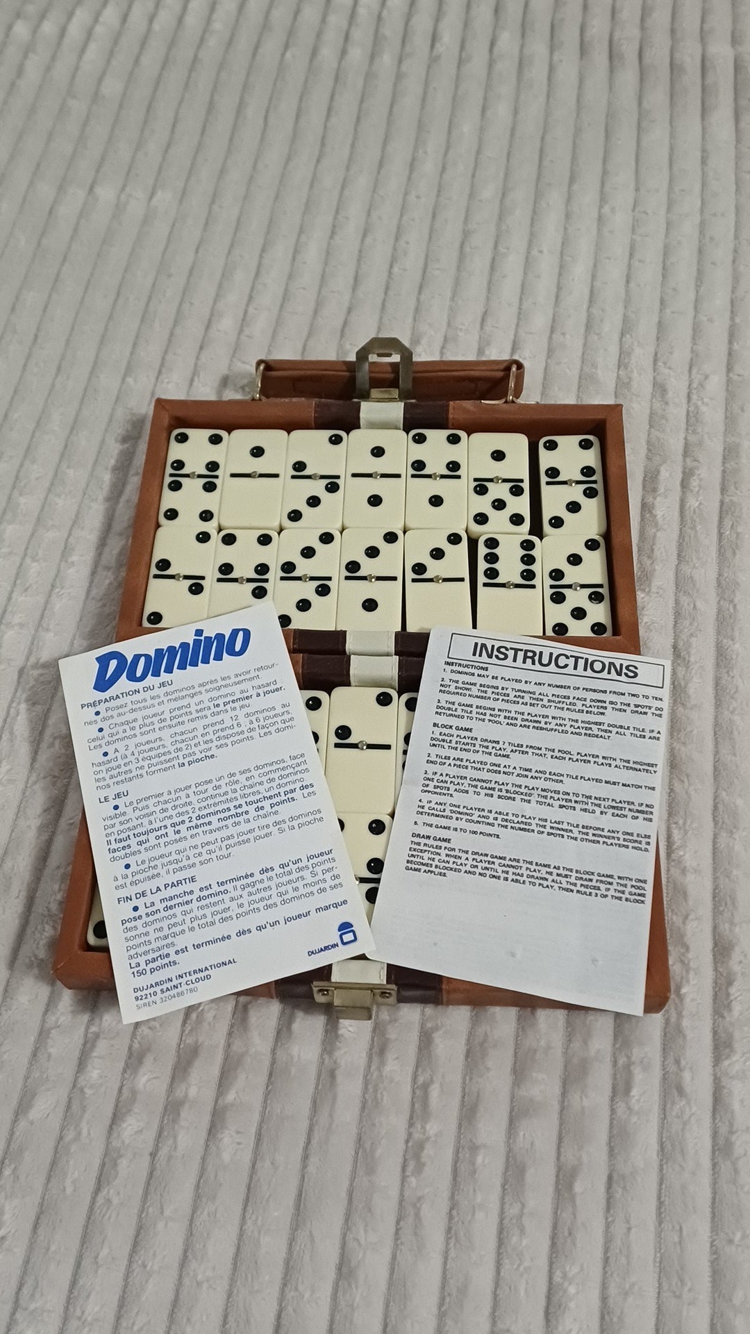 Malette de jeu dominos