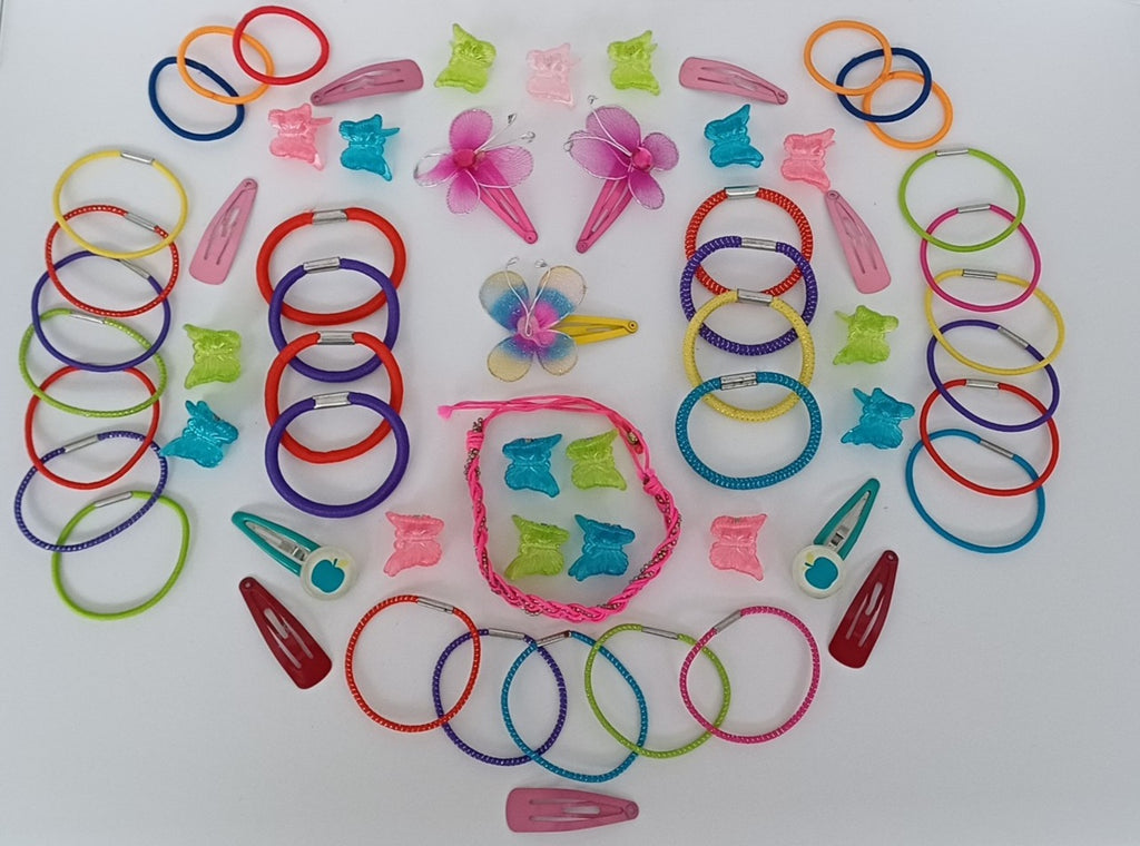 Lot accessoires cheveux + petit sac