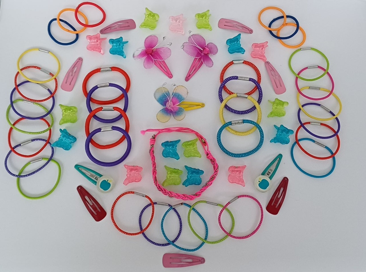 Lot accessoires cheveux + petit sac