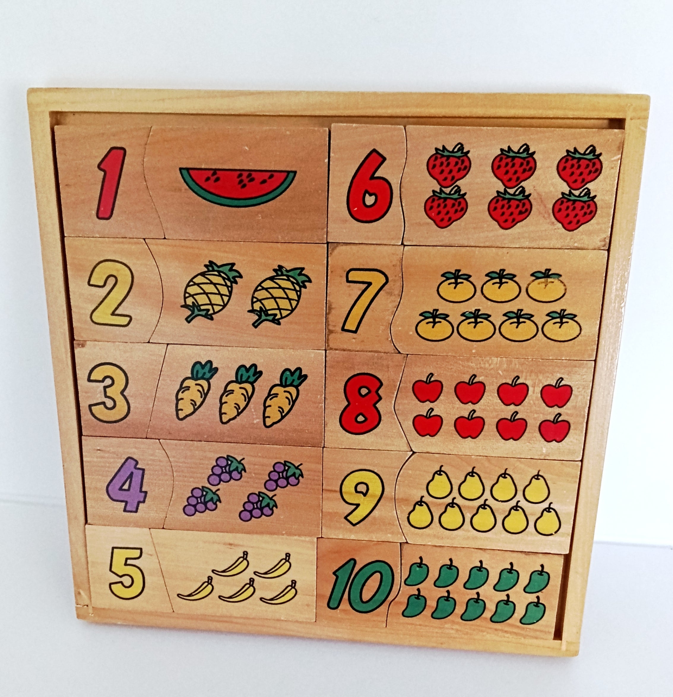 Puzzle d'apprentissage numérique en bois
