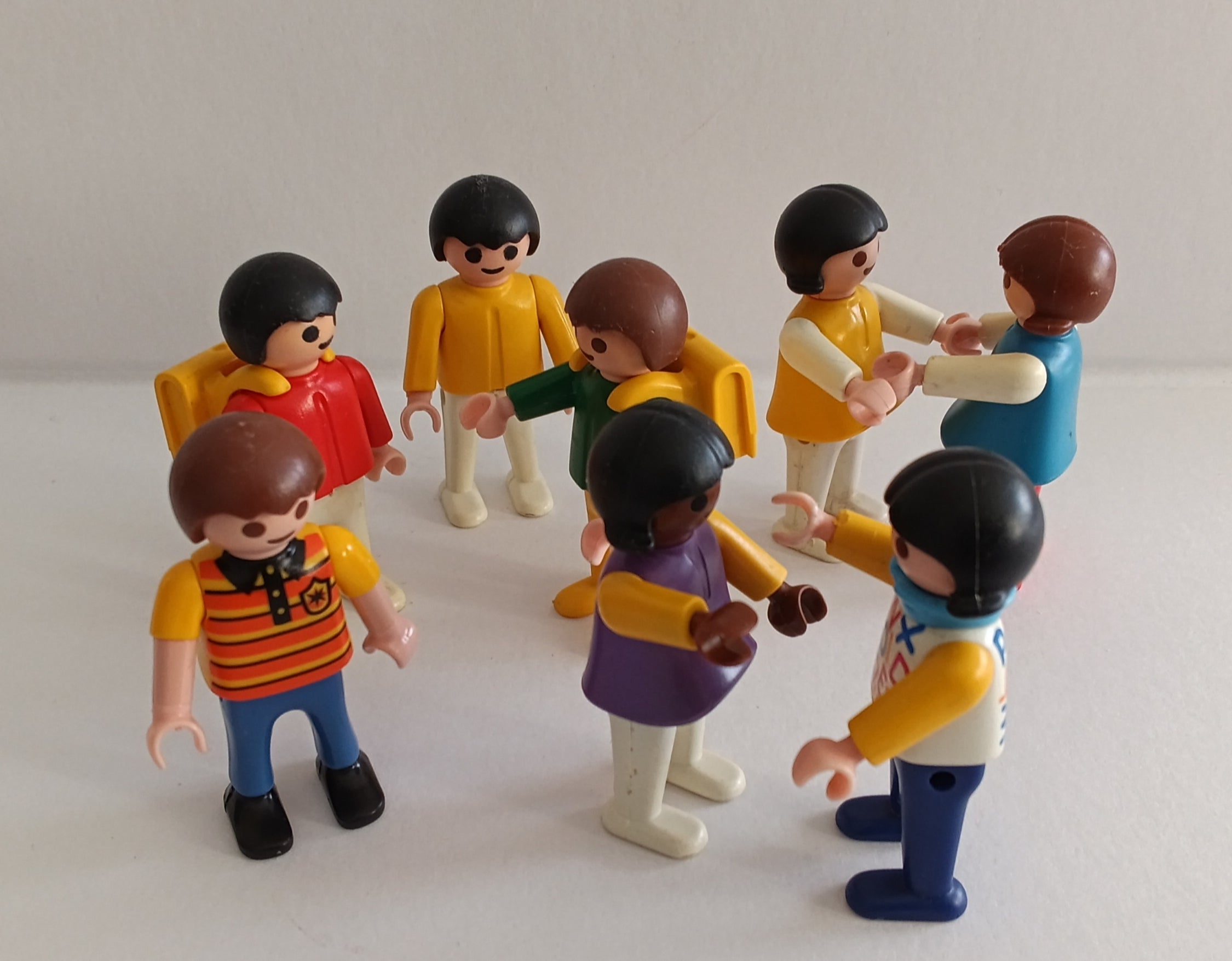 Lot playmobil enfants écoliers vintage