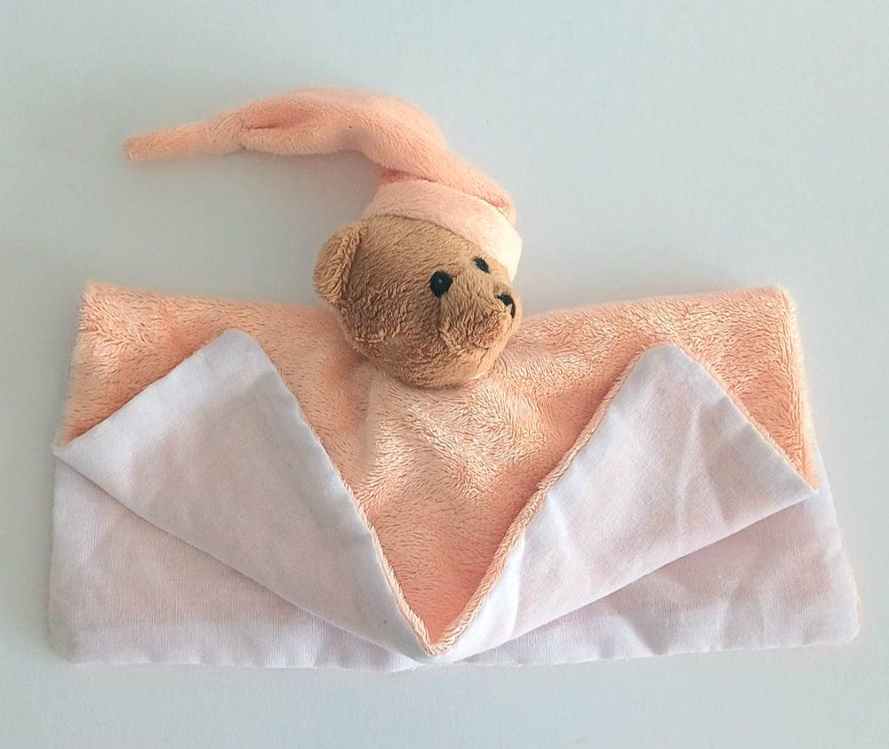 Doudou carré plat ourson