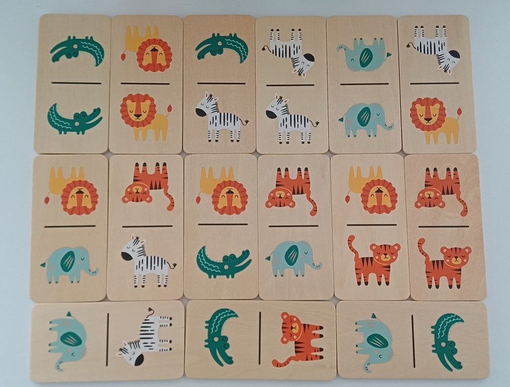 Jeu de dominos en bois