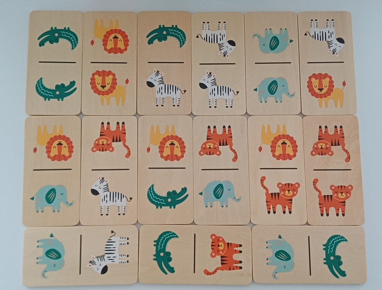Jeu de dominos en bois