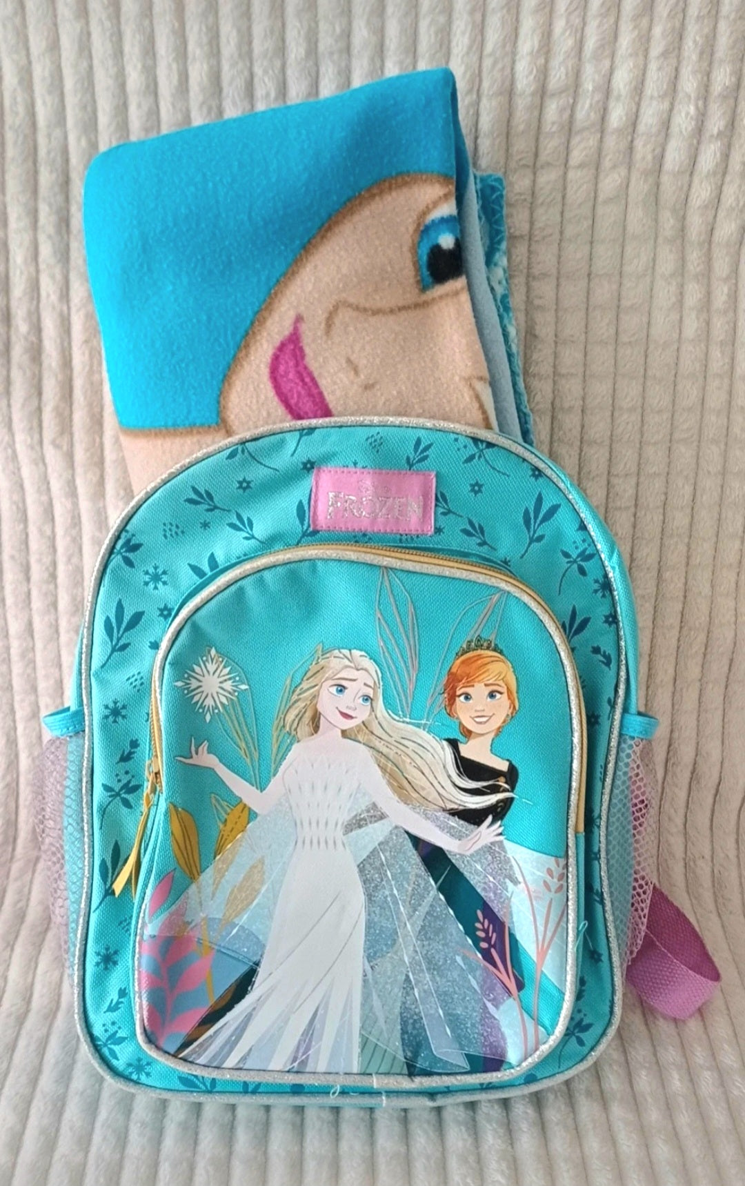 Sac à dos et plaid reine des neiges