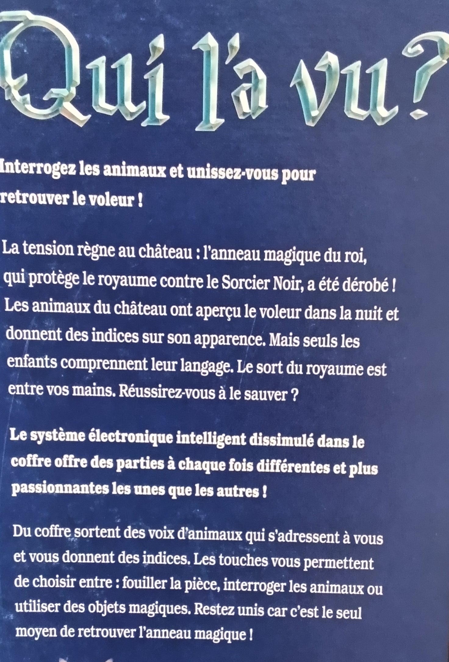 Jeu de société " Qui l'a vu"