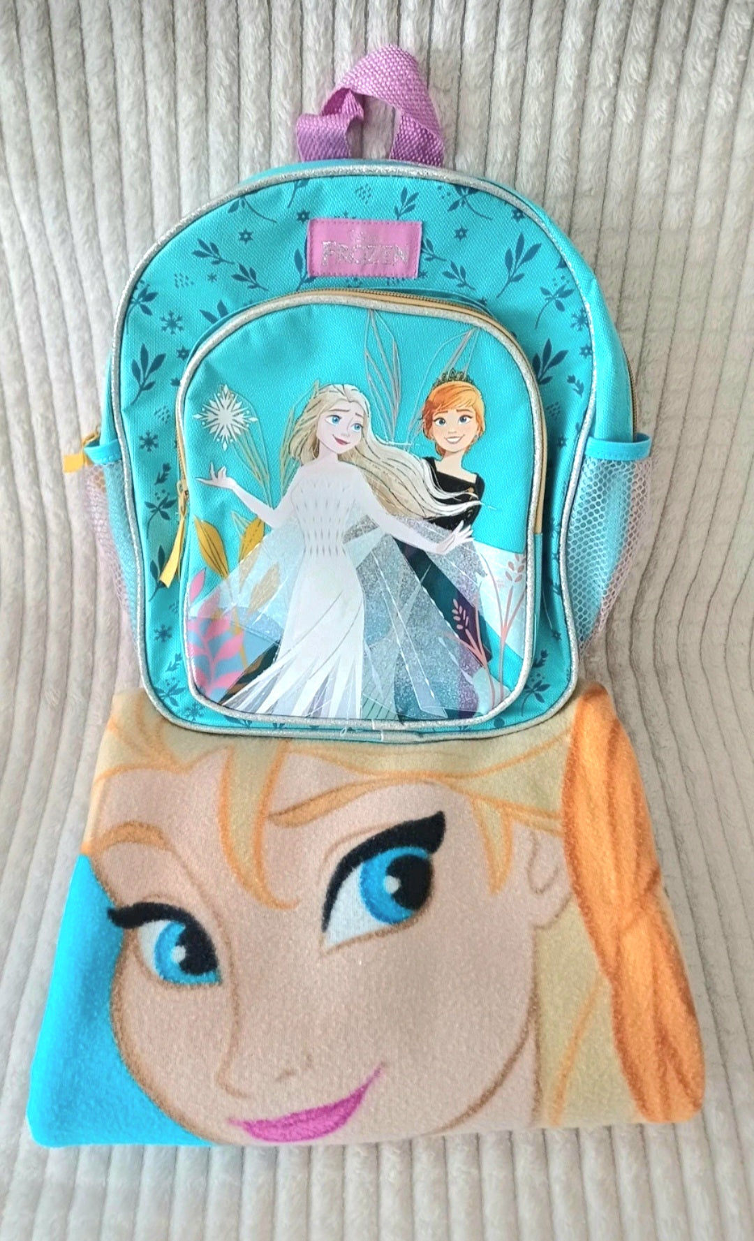 Sac à dos et plaid reine des neiges