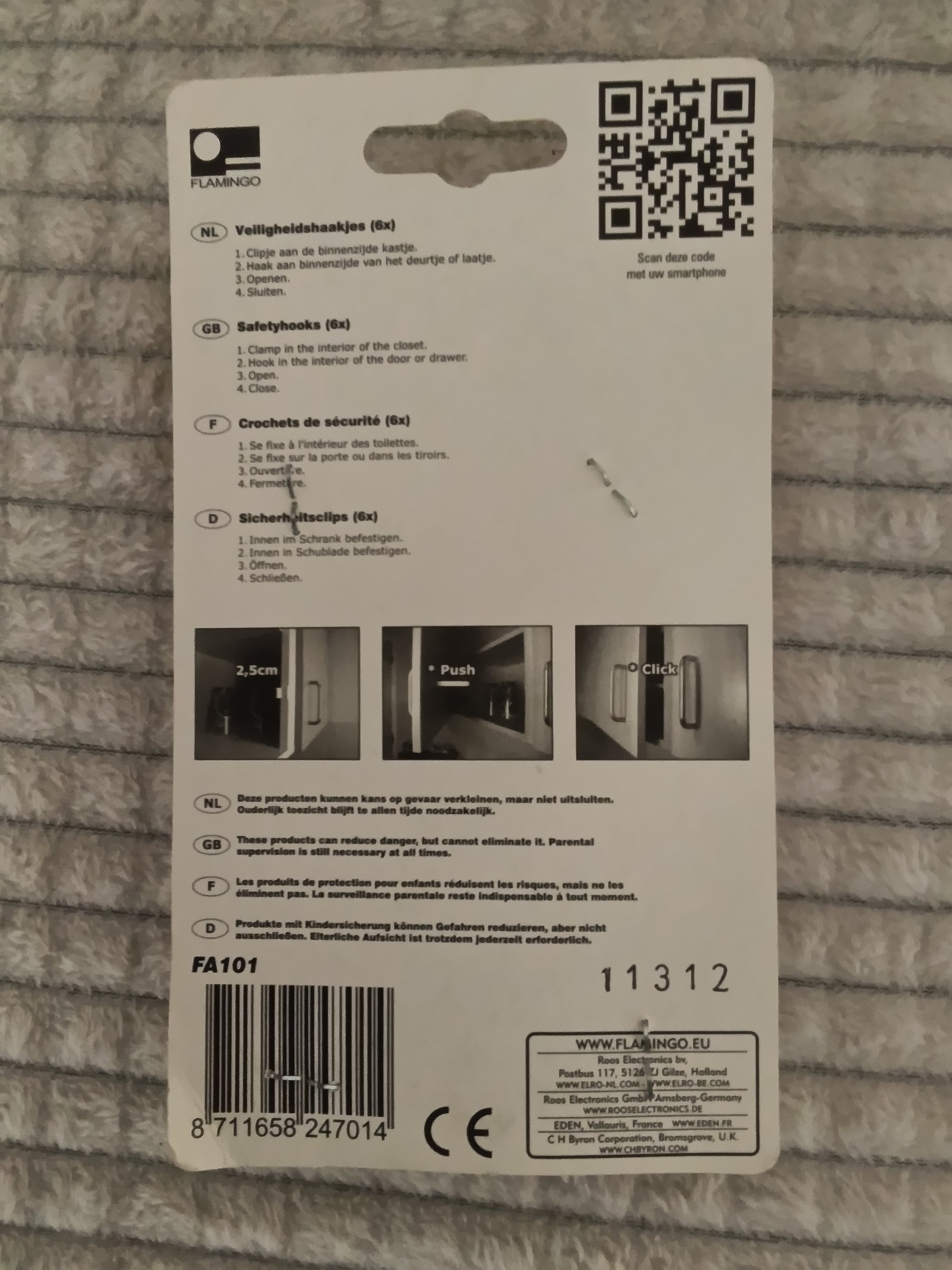 Crochet de sécurité enfants portes et tiroirs neufs