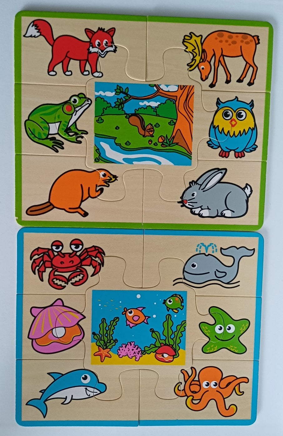 4 Puzzles en bois - Sapin Malin