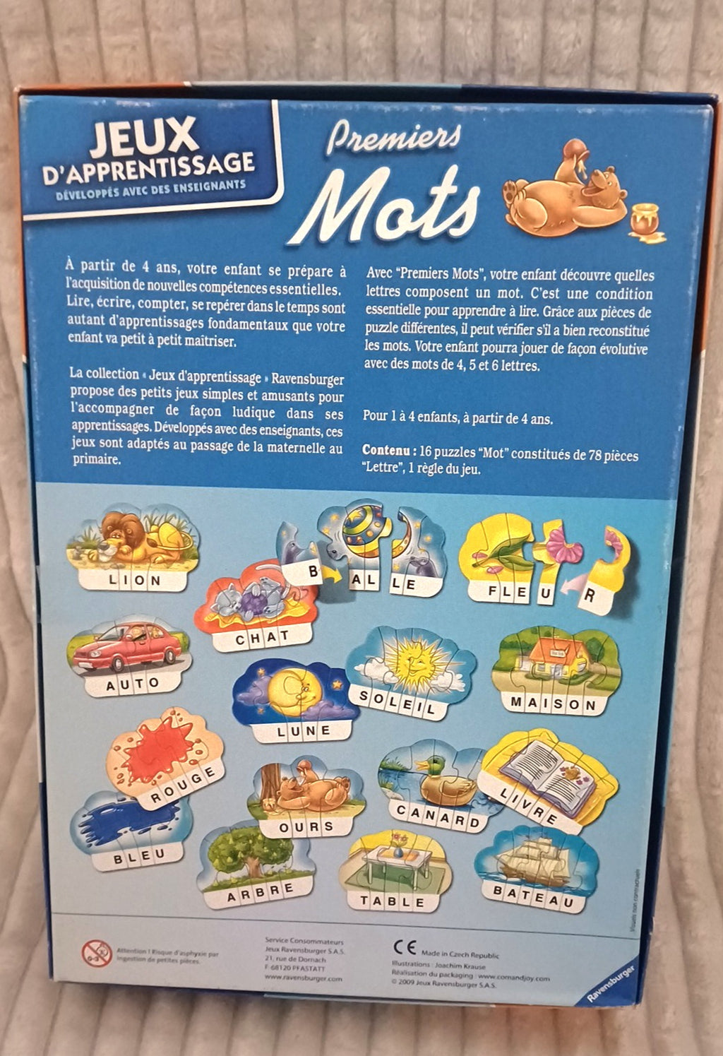 Jeu educatif Premier Mots