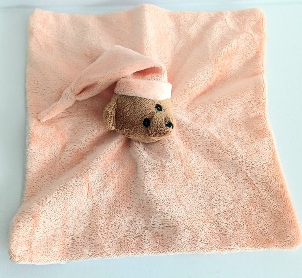 Doudou carré plat ourson