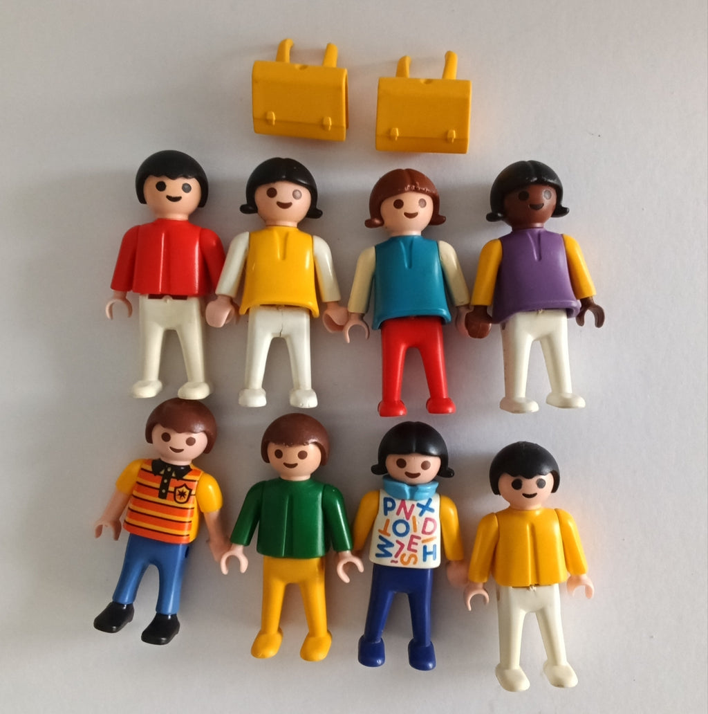 Lot playmobil enfants écoliers vintage