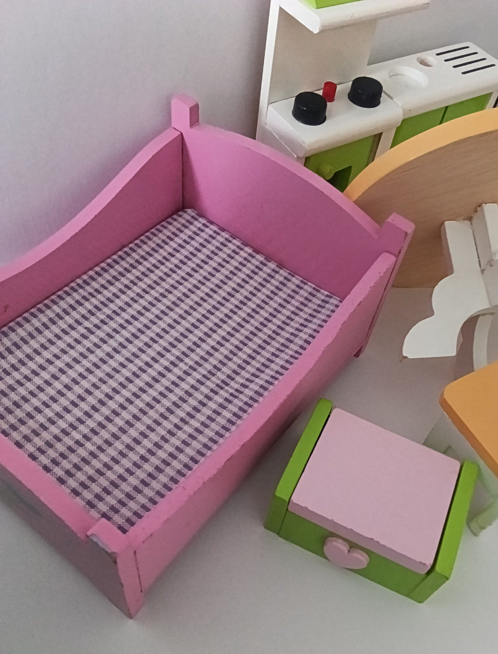 Ensemble de meubles en bois pour maison de poupées