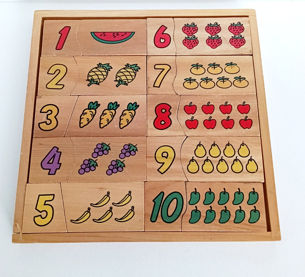 Puzzle d'apprentissage numérique en bois