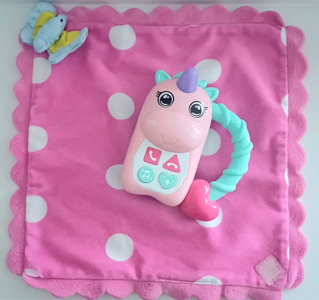 Doudou minnie et hochet licorne interactif