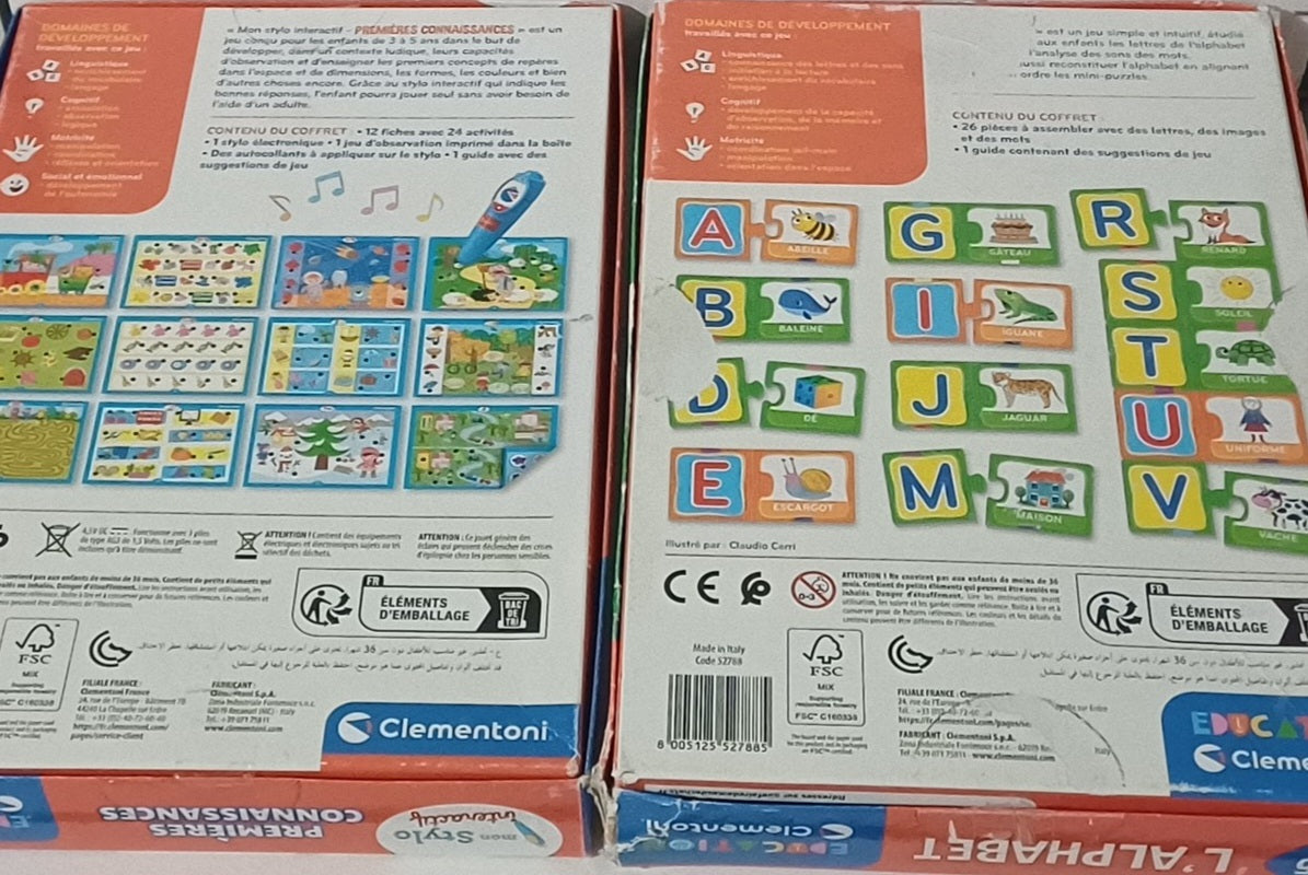 Jeux Mes premières connaissances + L'alphabet